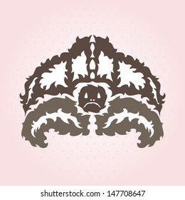 hand drawn decorative turlte, design element