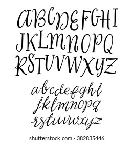 Hand drawn decorative vector ABC letters. 