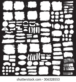 Cepillos de Vector decorativos dibujados a mano. Divisores, fronteras. Ilustración de tinta. 