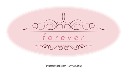 Hand drawn decorative vignette in retro style