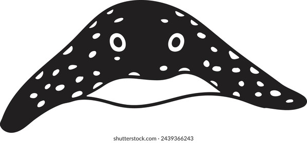 Hand Drawn deep sea fish in flat style isolated on background
