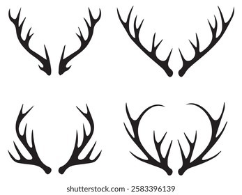 Hand Drawn Deer Antlers vector illustration