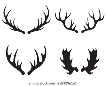 Hand Drawn Deer Antlers vector illustration