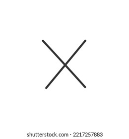 Hand drawn delete vector icon. Delete flat sign design. Remove linear symbol pictogram