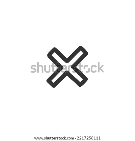 Hand drawn delete vector icon. Delete flat sign design. Remove linear symbol pictogram
