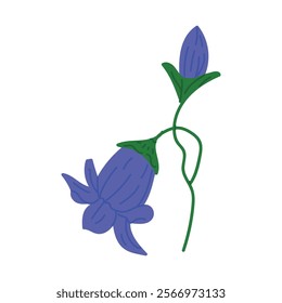 hand drawn delicate flowers, purple flower arrangement vector drawing EPS 10