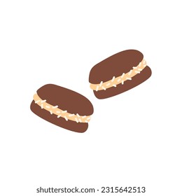 hand drawn delicious alfajor illustration