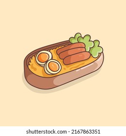Hand Drawn Delicious Bento Menu Illustration