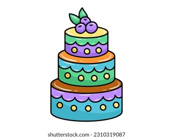 Hand drawn Delicious Cake Illustration