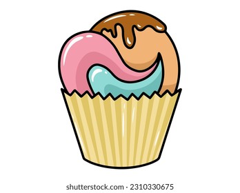 Hand drawn Delicious Cake Illustration