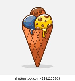 Hand Drawn Delicious Ice Cream Illustration