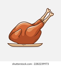 Hand Drawn Delicious Roast Chicken Illustration