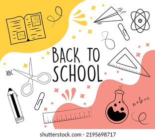 Hand drawn design back to school concept