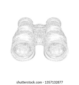 Hand drawn design of binoculars 