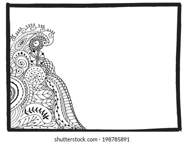 Hand drawn design border frame   