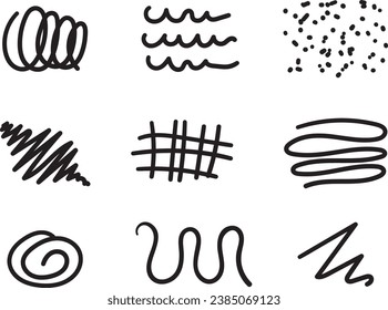 Hand drawn design elements. Vector sketch pen or brushe simple symbol.