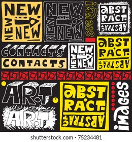 hand drawn design elements, vector doodles