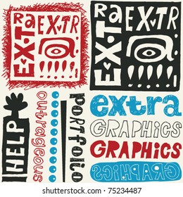 hand drawn design elements, vector doodles