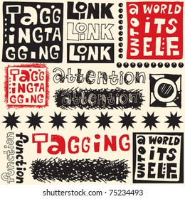 hand drawn design elements, vector doodles