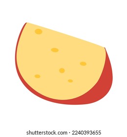hand drawn design gouda cheese