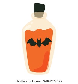 Hand drawn design halloween element on white.
