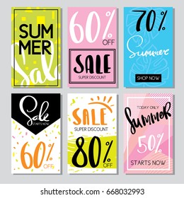 Hand drawn design promotional banner templates illustrations for website and mobile websit