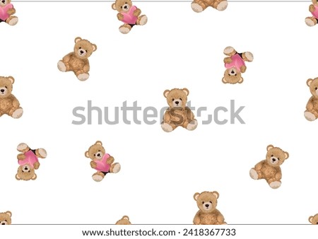 hand drawn design teddy bear