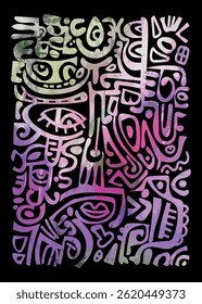 Diseño dibujado a mano para la impresión de la decoración de la pared del Fondo de pantalla