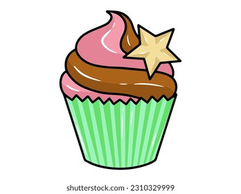 Hand drawn Dessert Cake Illustration
