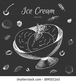 hand drawn desserts