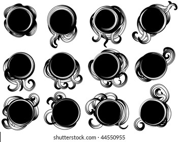 Hand drawn detailed circle design elements