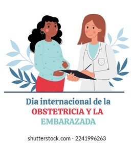 Hand drawn dia internacional de la obstetricia y la embarazada illustration
