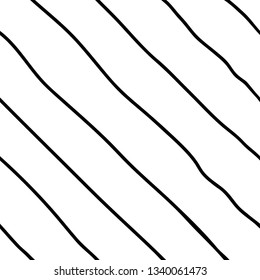 Hand drawn diagonal stripes line on black and white color in sketch style. Great for wrapping, fabric, surface design, textile, invitation element, wallpaper and background.