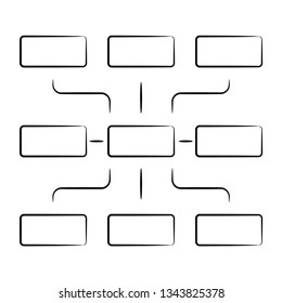 hand drawn diagram and organization chart template