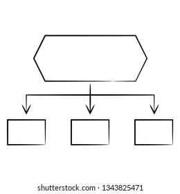 hand drawn diagram and organization chart template
