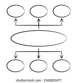 hand drawn diagram and organization chart template
