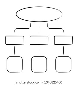 hand drawn diagram and organization chart template
