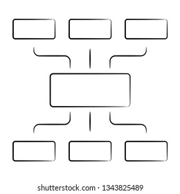 hand drawn diagram and organization chart template