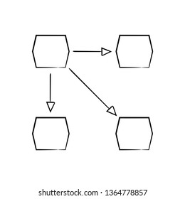 hand drawn diagram template, mind mapping for presentation 