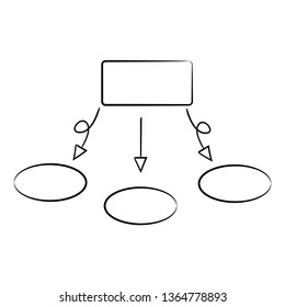 hand drawn diagram template, mind mapping for presentation 