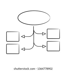 hand drawn diagram template, mind mapping for presentation 