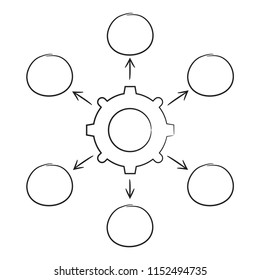 hand drawn diagram template white background