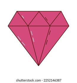 Hand drawn diamond for Valentine day. Design elements for posters, greeting cards, banners and invitations.