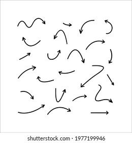 Hand Drawn Different Arrow Set 