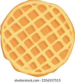 Hand drawn digital waffle vector file isolated transparent background ideal for creating patterns, dress up invitation, menus etc