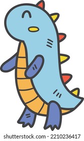 Hand Drawn dinosaur dolls for kids illustration isolated on background