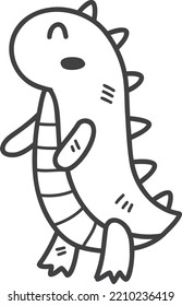 Hand Drawn dinosaur dolls for kids illustration isolated on background