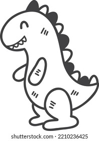 Hand Drawn dinosaur dolls for kids illustration isolated on background