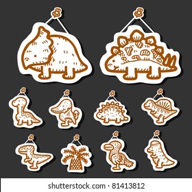 Hand drawn Dinosaur Icon set