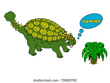 hand drawn dinosaur illustration